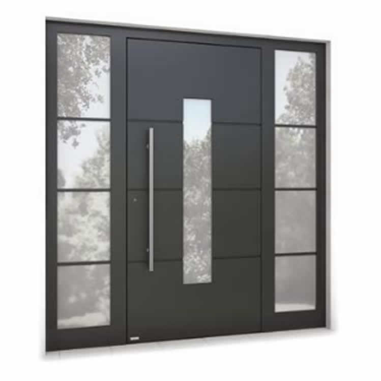 Modern Hinged Entrance Door – Triple Glazed, PAS 24